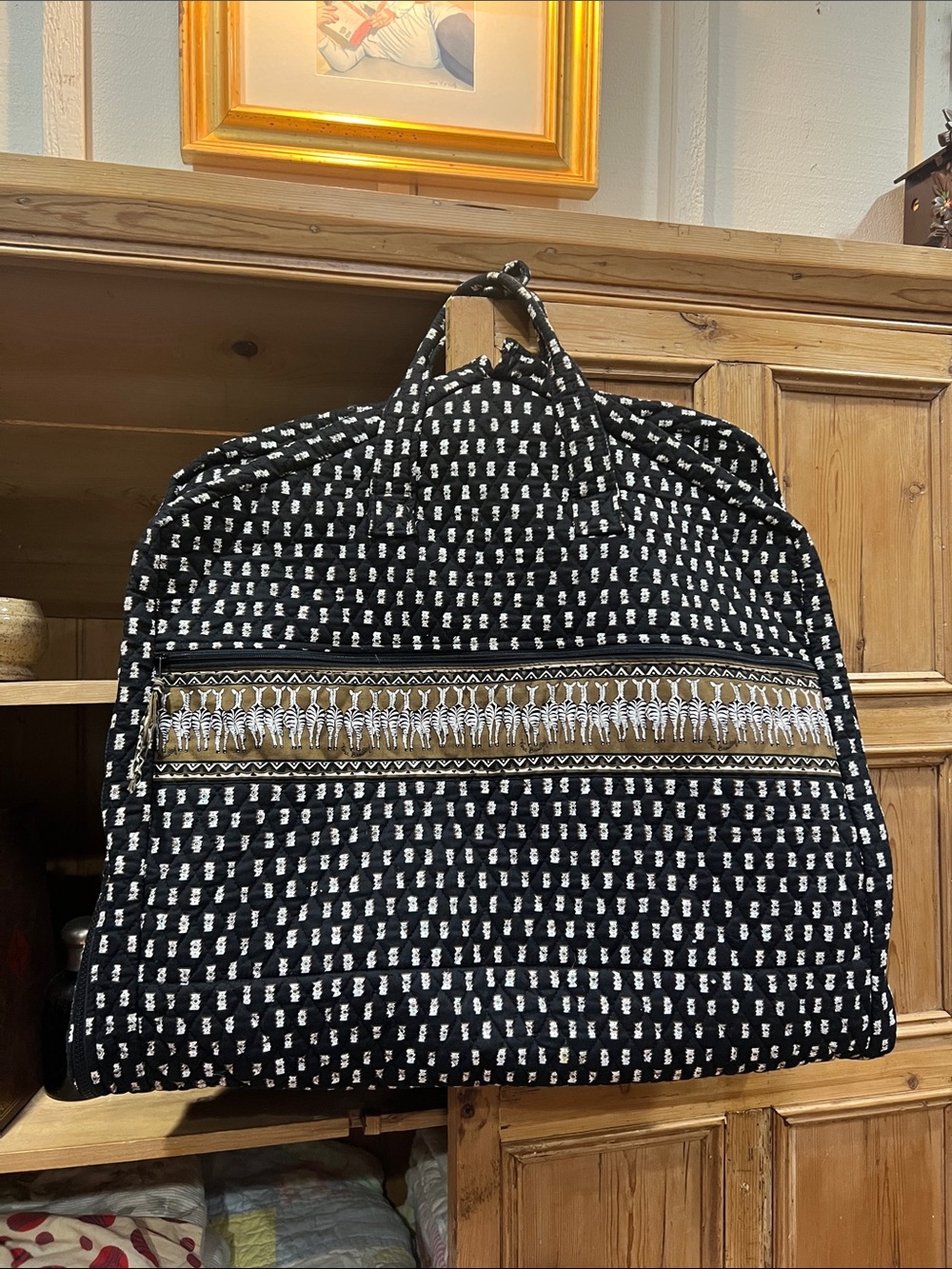 Vera Bradley Garment Bag in Retired Zebras Pattern